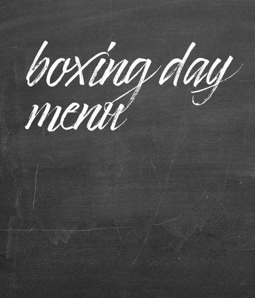 Boxing Day Menu